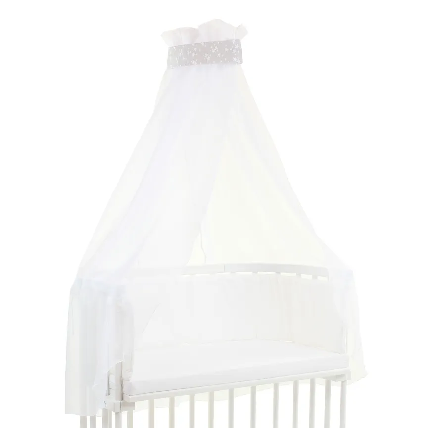 Himmel perlgrau Sterne weiß detail