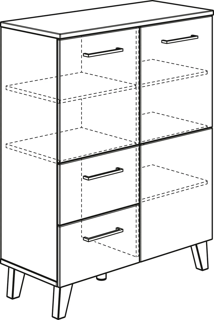 Highboard 2-trg. detail