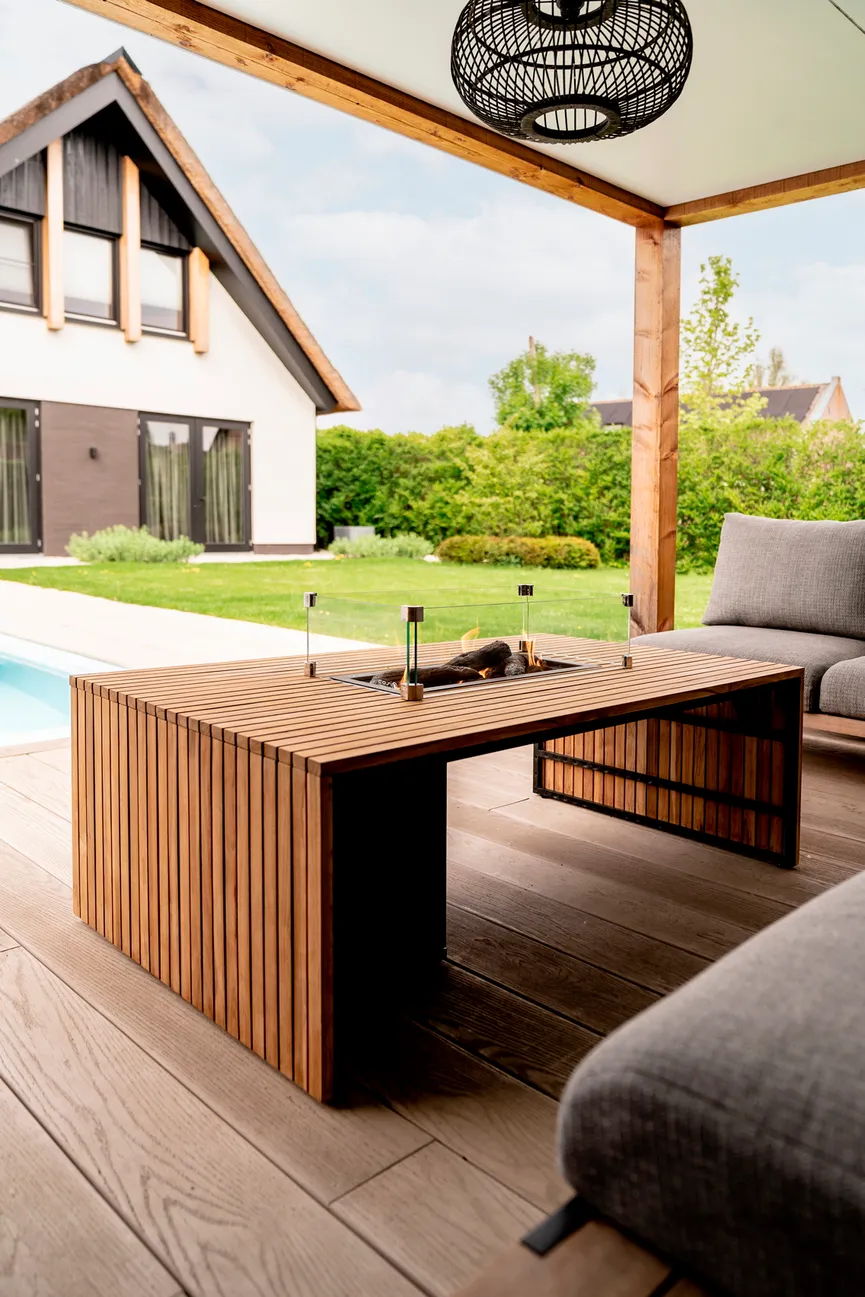 Feuertisch Cosibridge 140 teak milieu