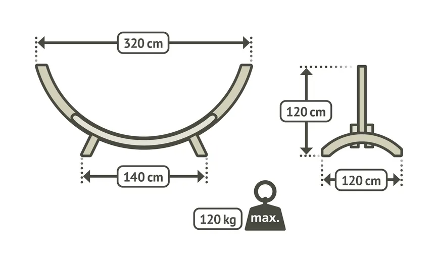 Hängemattenständer Single detail