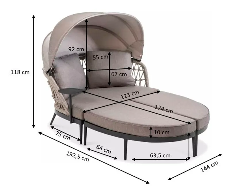 ** Daybed detail