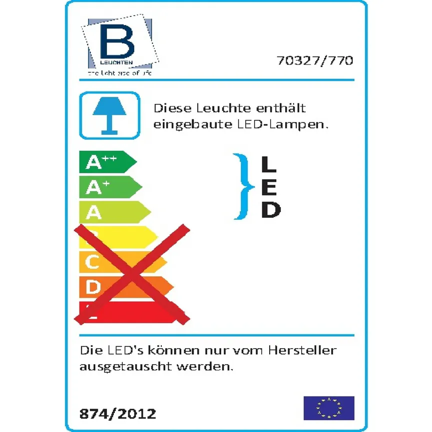 Deckenleuchte "Crystal" energielabel