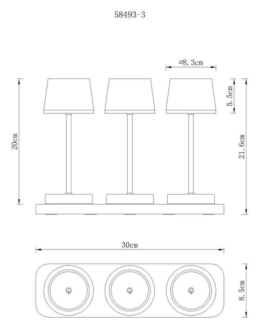 Akku-Tischleuchte "Dawson" detail