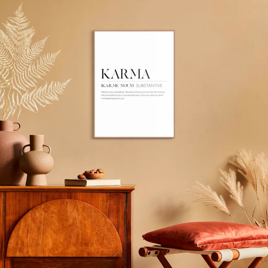 Bild gerahmt "Karma" milieu