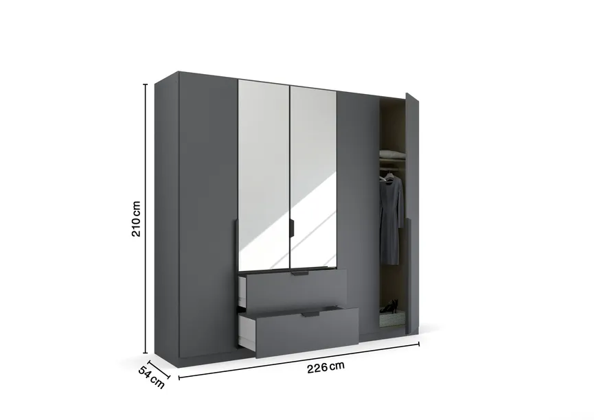 Drehtürenschrank 5-trg. detail