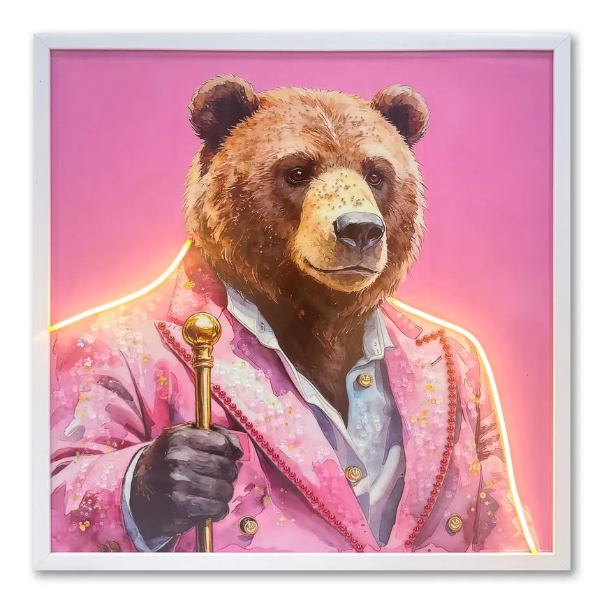 LED-Bild "George (Grizzly)" hauptaufnahme