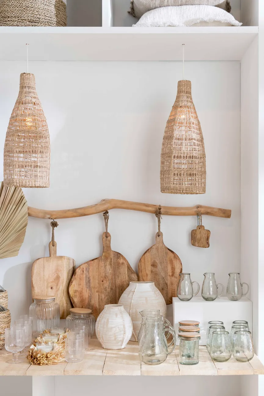 Lampenschirm "Seegras Natur" milieu