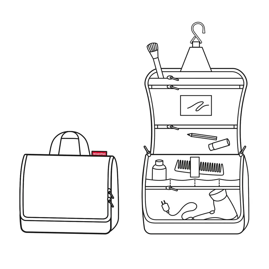 Kulturtasche XL "twist coffee" detail