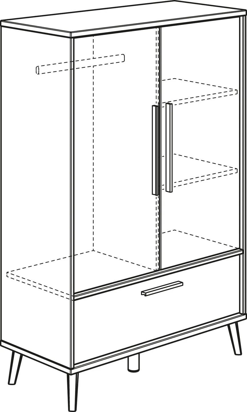 Kleiderschrank 2-trg. detail
