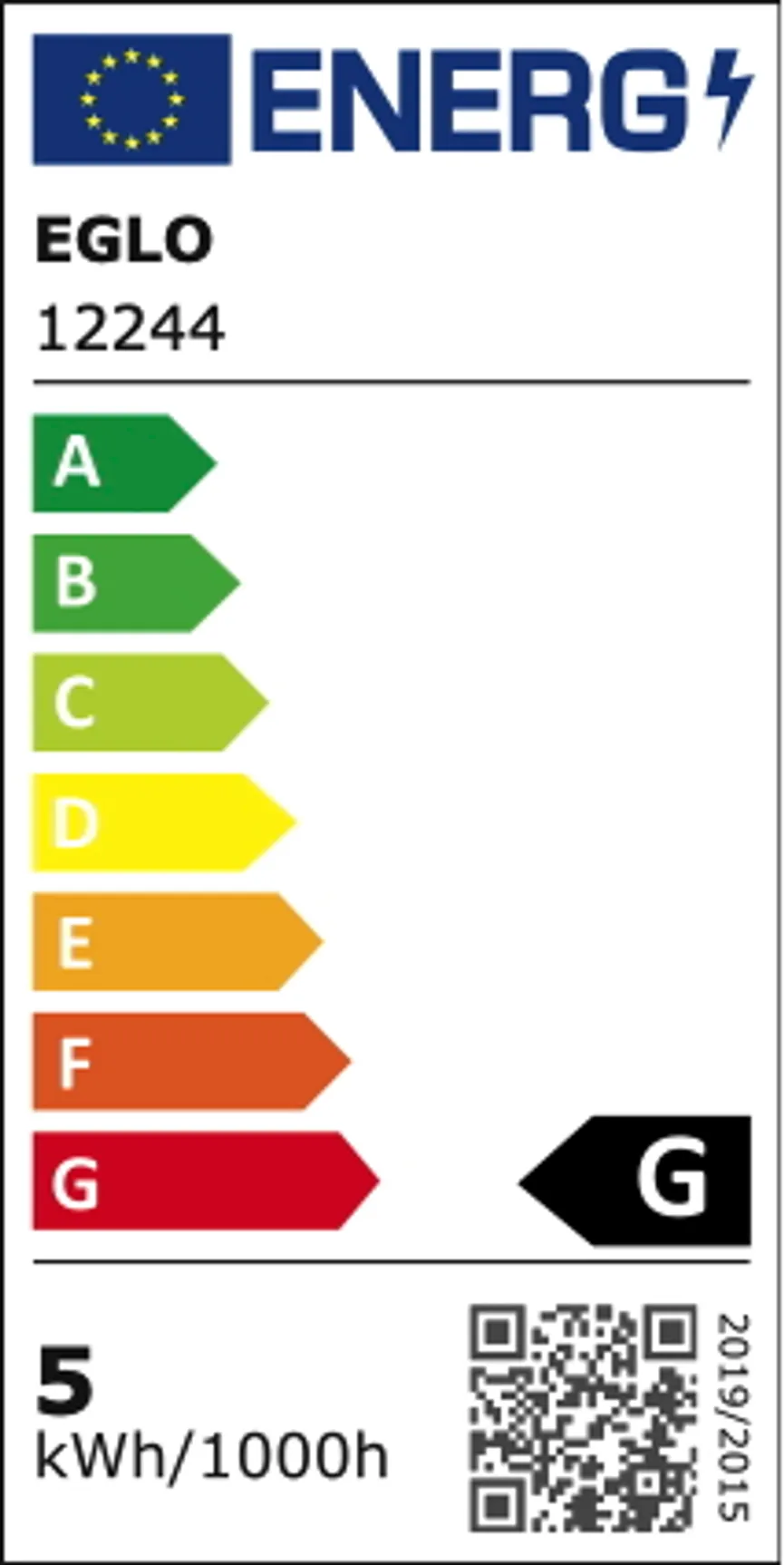 E27/4,9W LED Globe "Connect-Z" energielabel