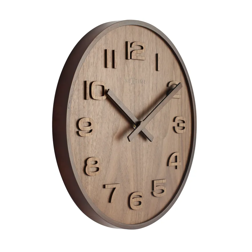 Quarzwanduhr "Wood Medium" detail