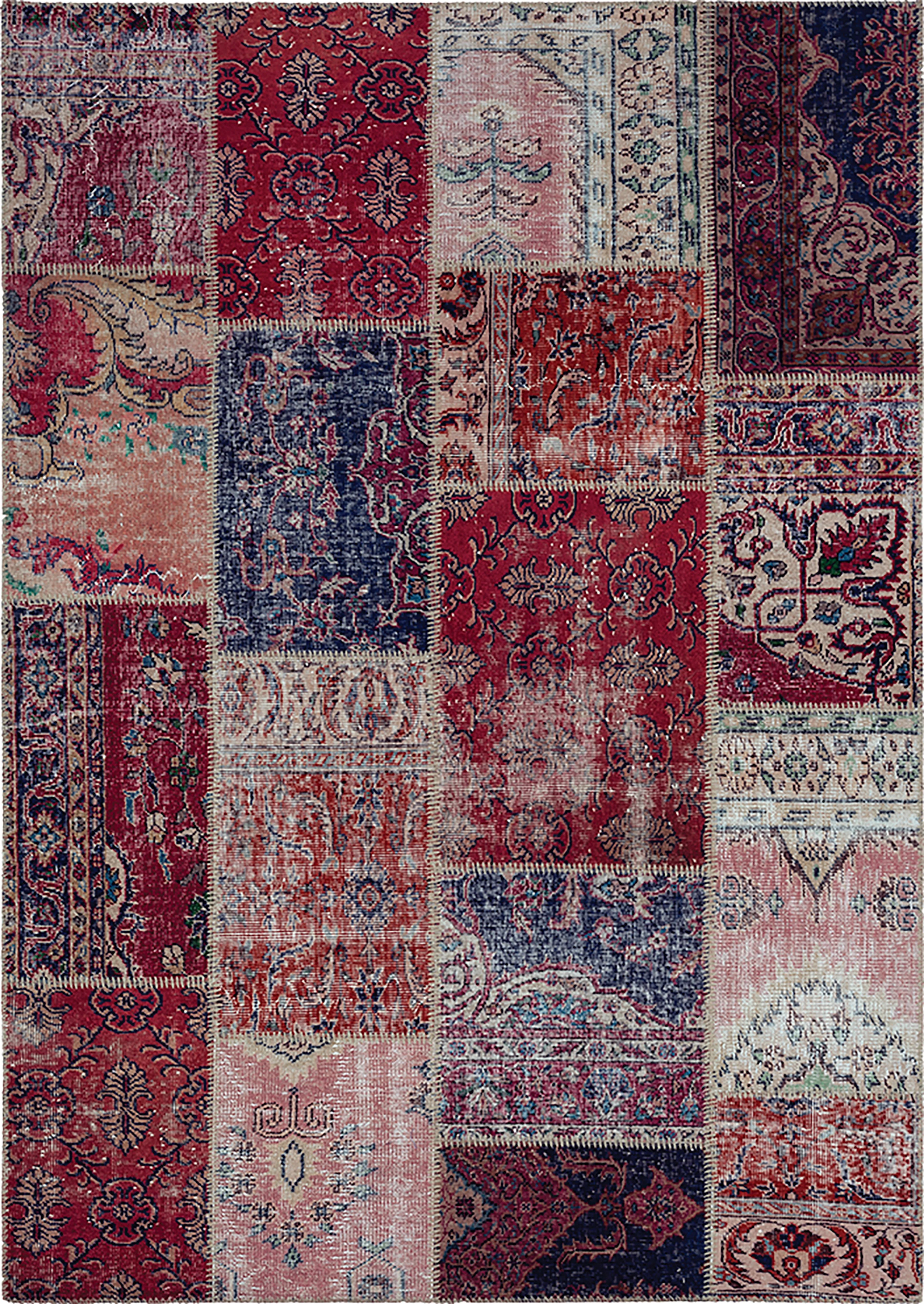 Vintage Teppich Patchwork 170 x 240 cm
