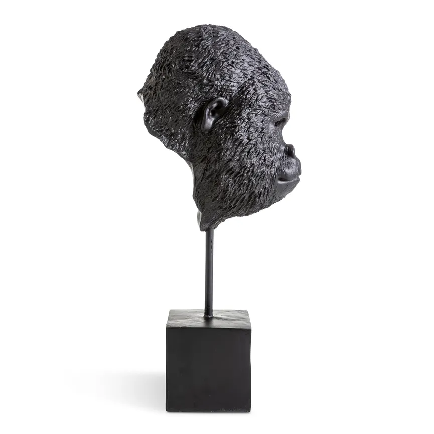Figur "Gorillakopf" schwarz detail