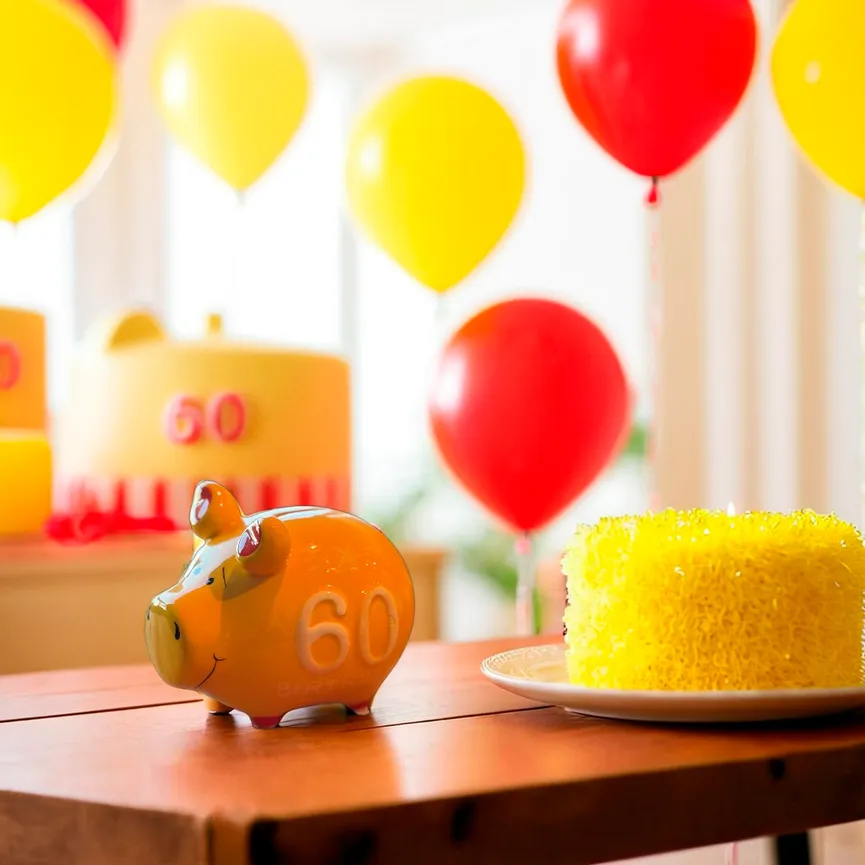 Sparschwein "60 Birthday!" milieu