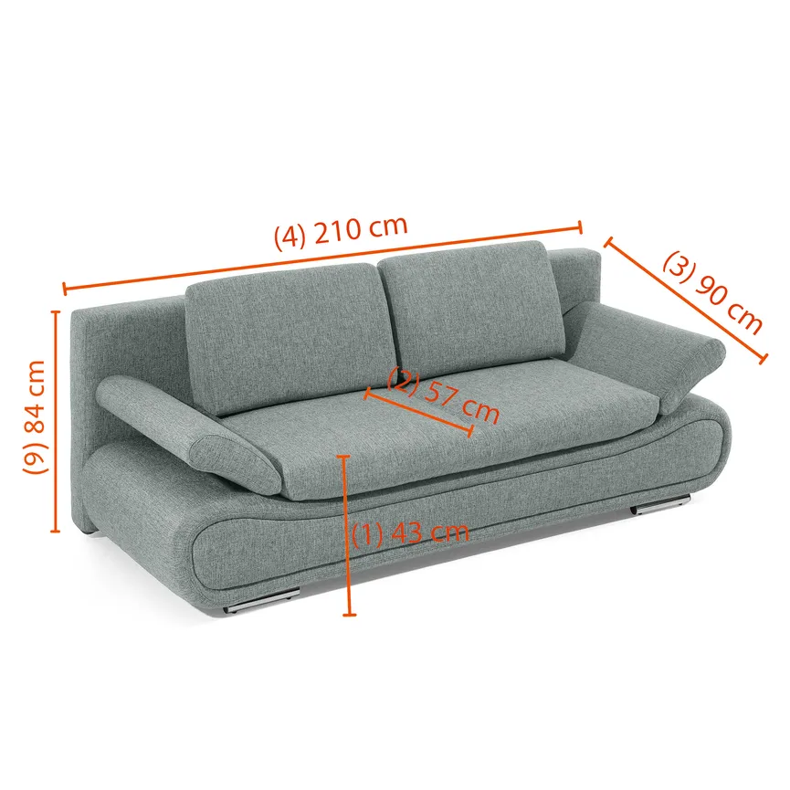 Schlafsofa dimensionsmarker