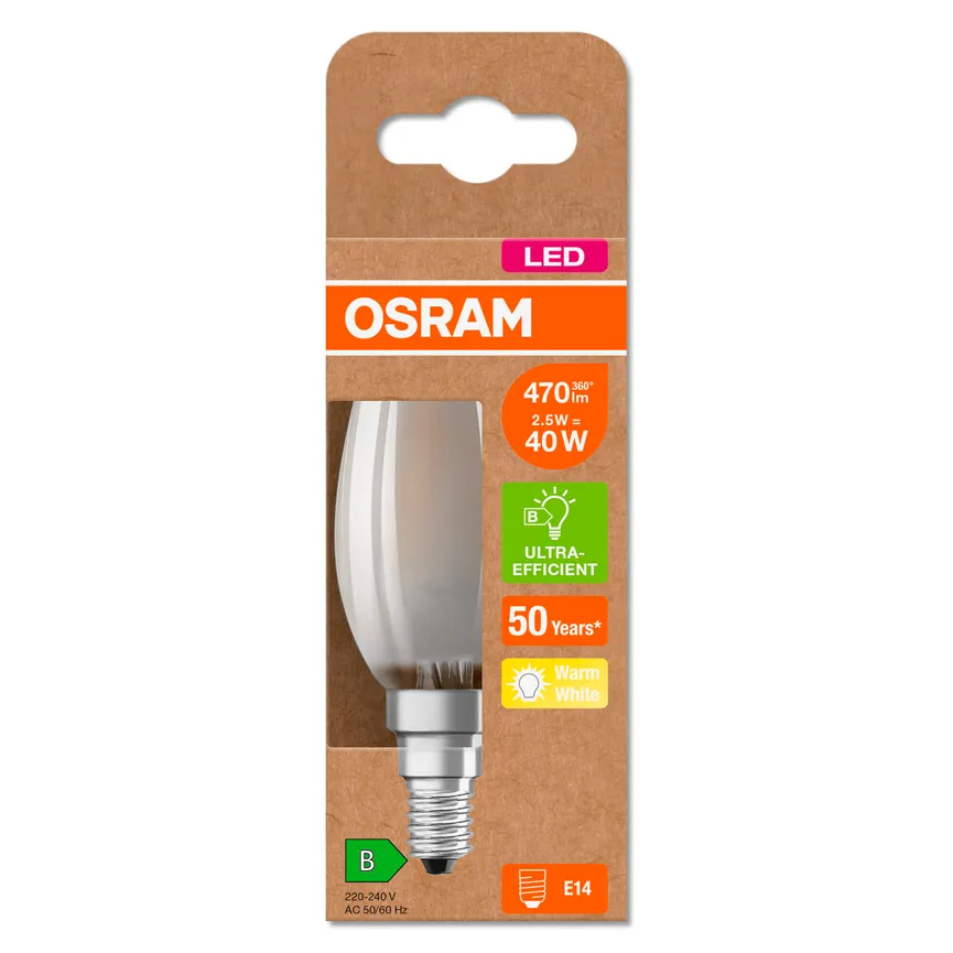 E14/2,5W LED Kerze detail