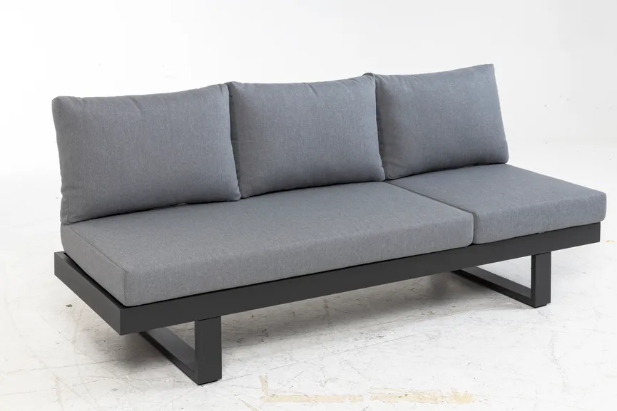 Sofaliege Anthrazit Aluminium funktion