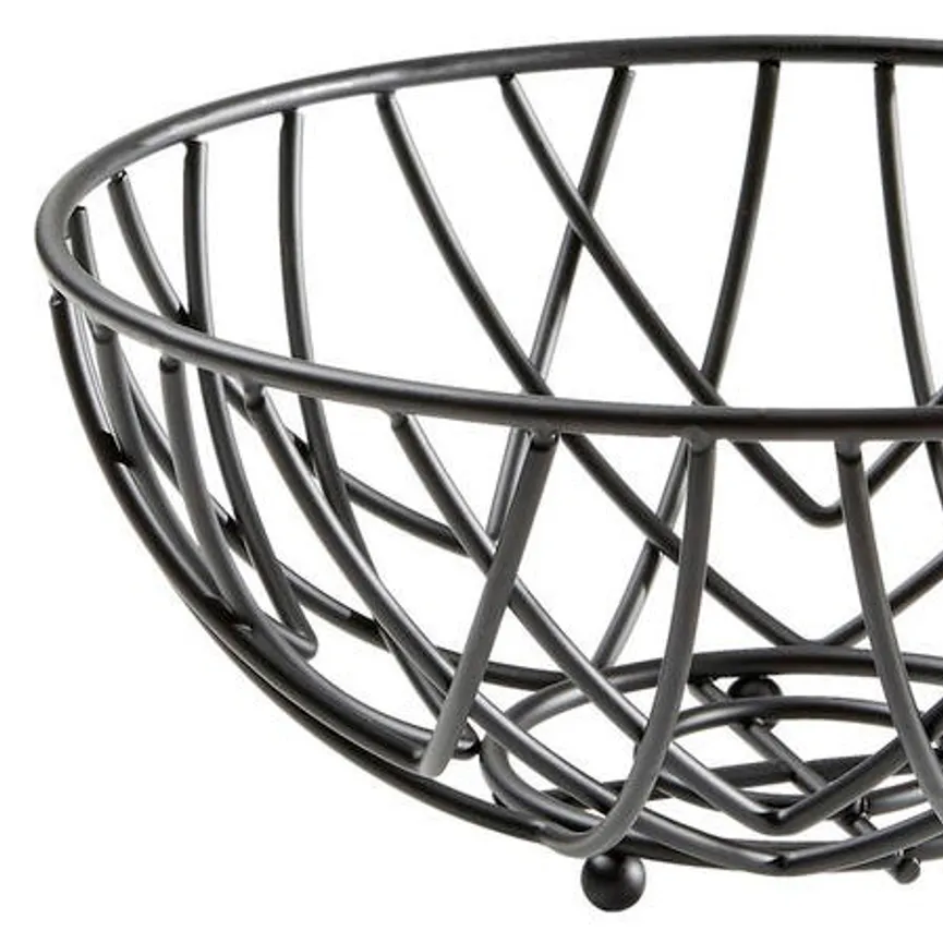 Deko-/Obstkorb Edelstahl matt detail