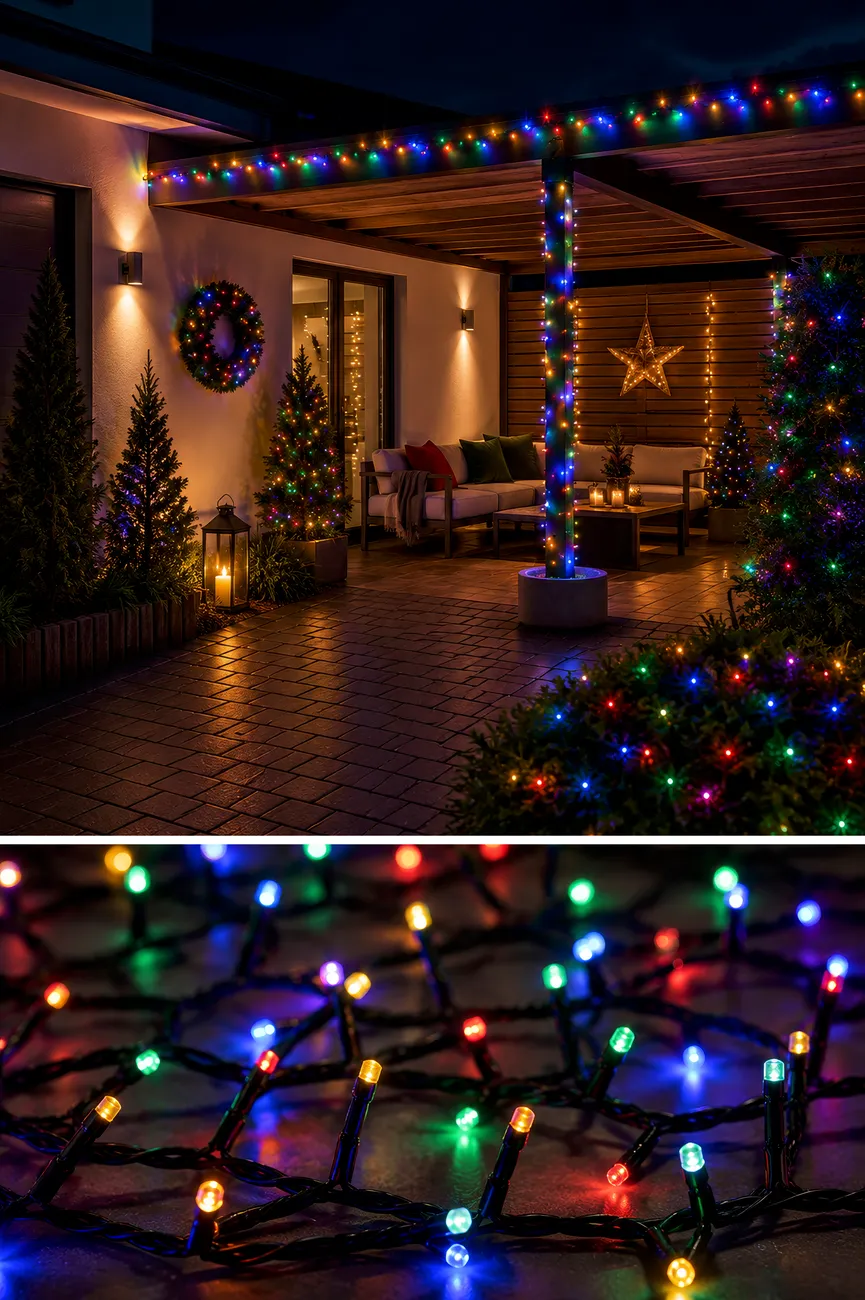 LED-Lichterkette bunt "Led Lic milieu