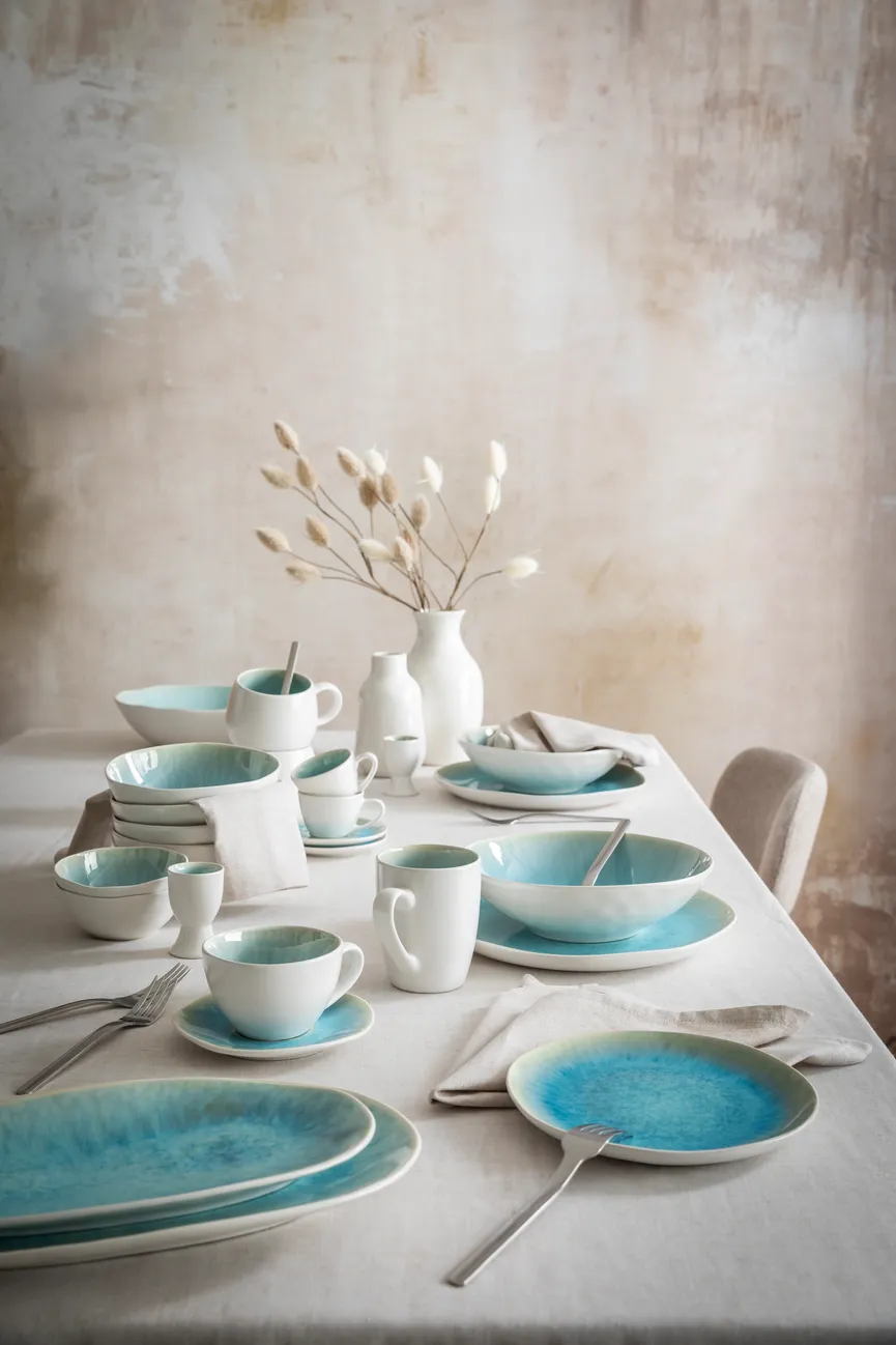 Eierbecher "Antonia" blau milieu