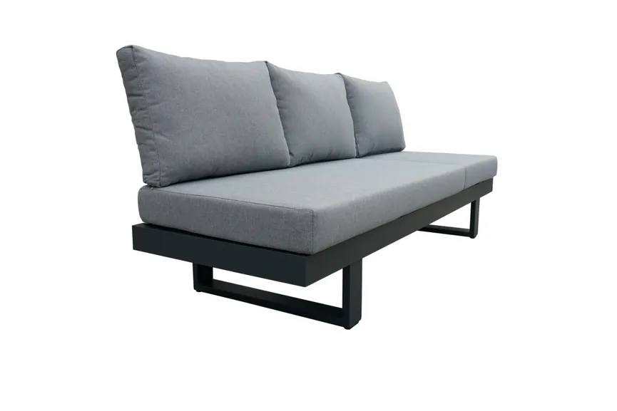 Sofaliege Anthrazit Aluminium detail