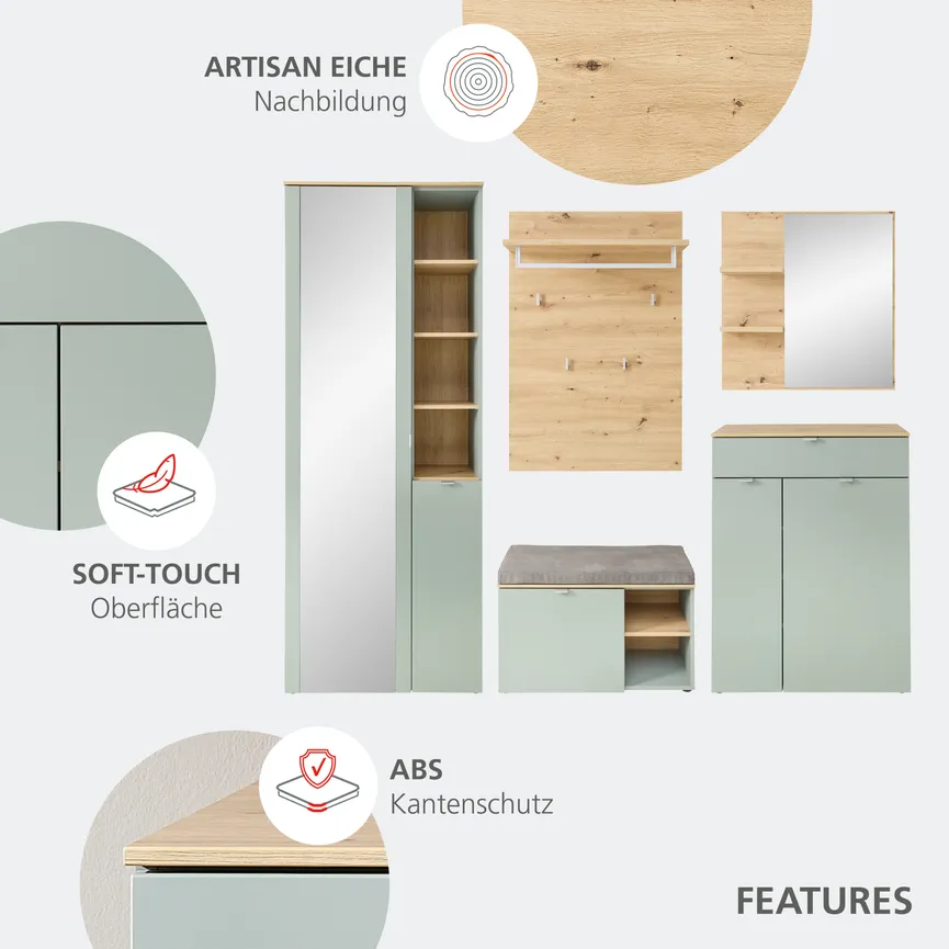 Schuhschrank 2T/1S detail