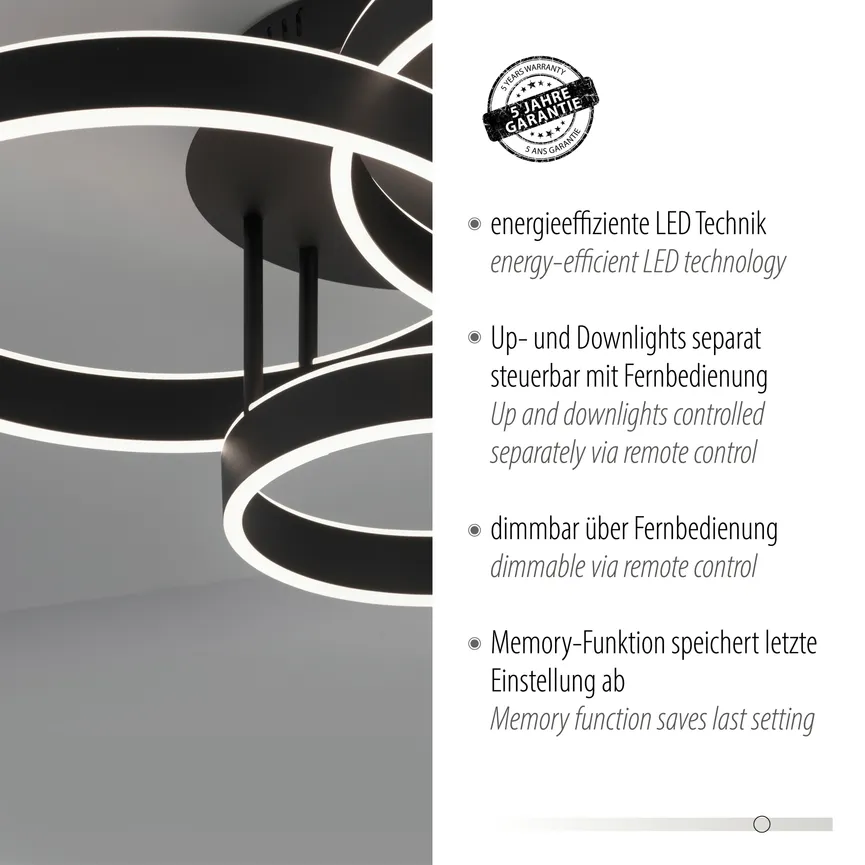 Deckenleuchte "Anelli" detail