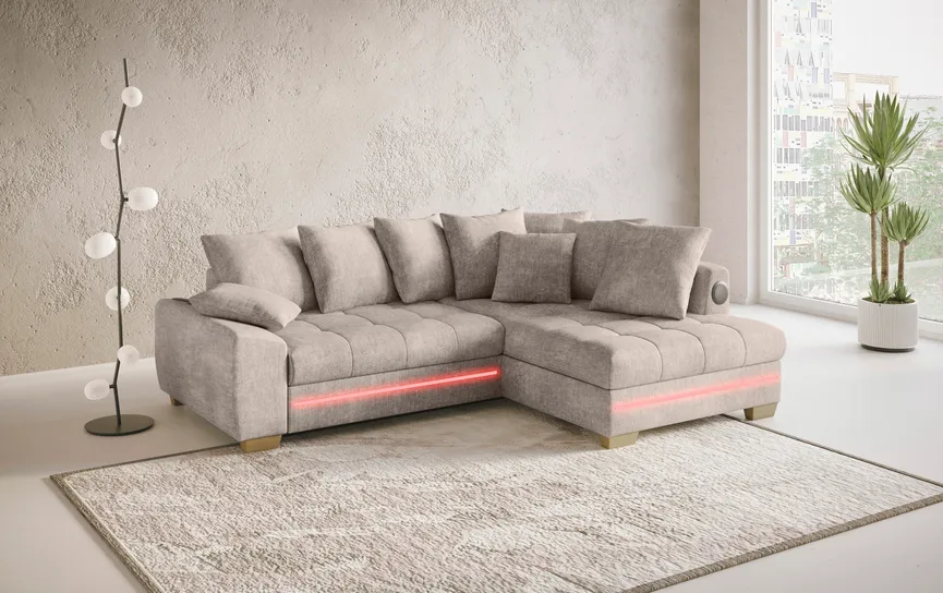 Ecksofa+LED+Sound milieu