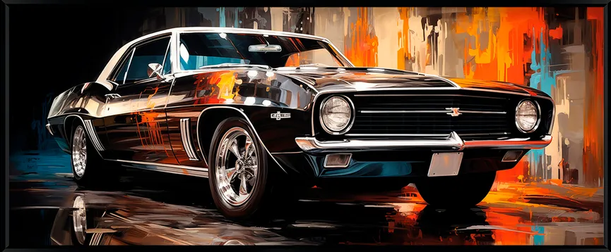 Wandbild "Vintage Car" schwarz hauptaufnahme