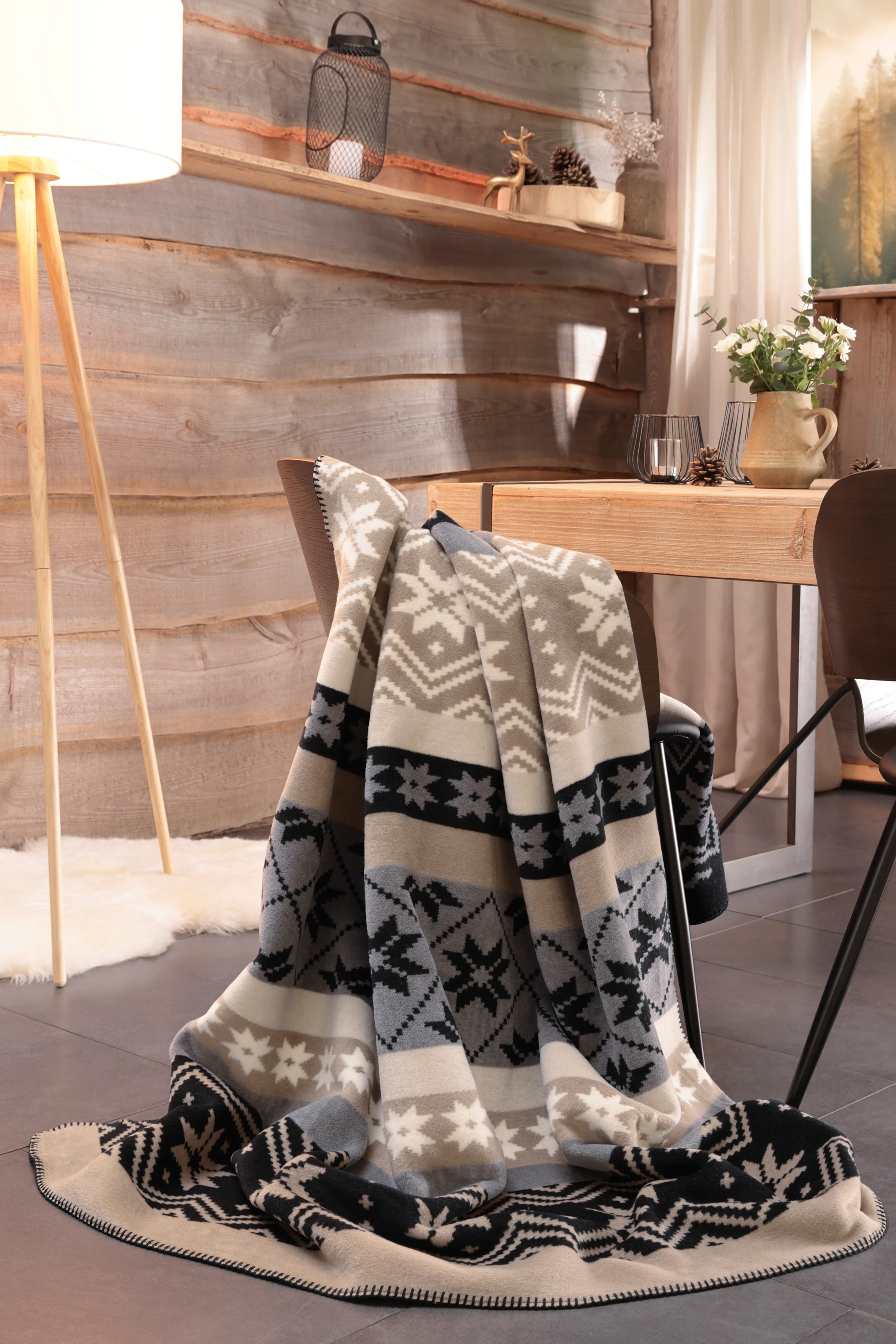 Kuscheldecke Winter Braid 150 x 200 cm