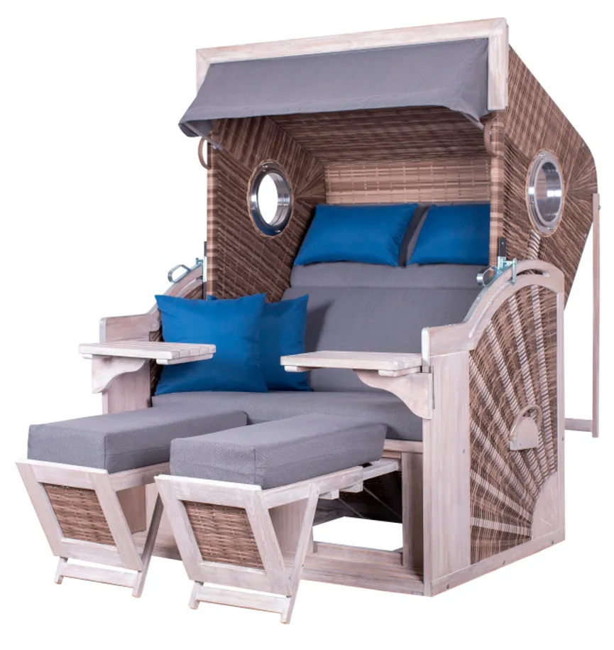 Strandkorb Weiß Kubu detail