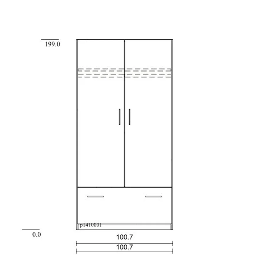Drehtürenschrank Basic detail