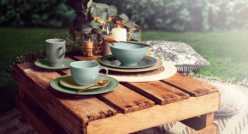 Becher "Beat" 350 ml perlgrau milieu