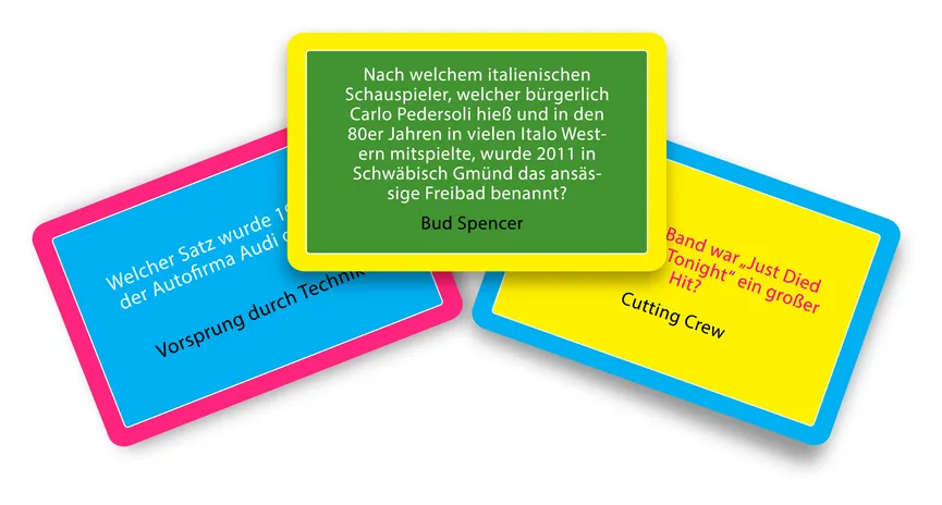 Quizkarten "80er Jahre" hauptaufnahme