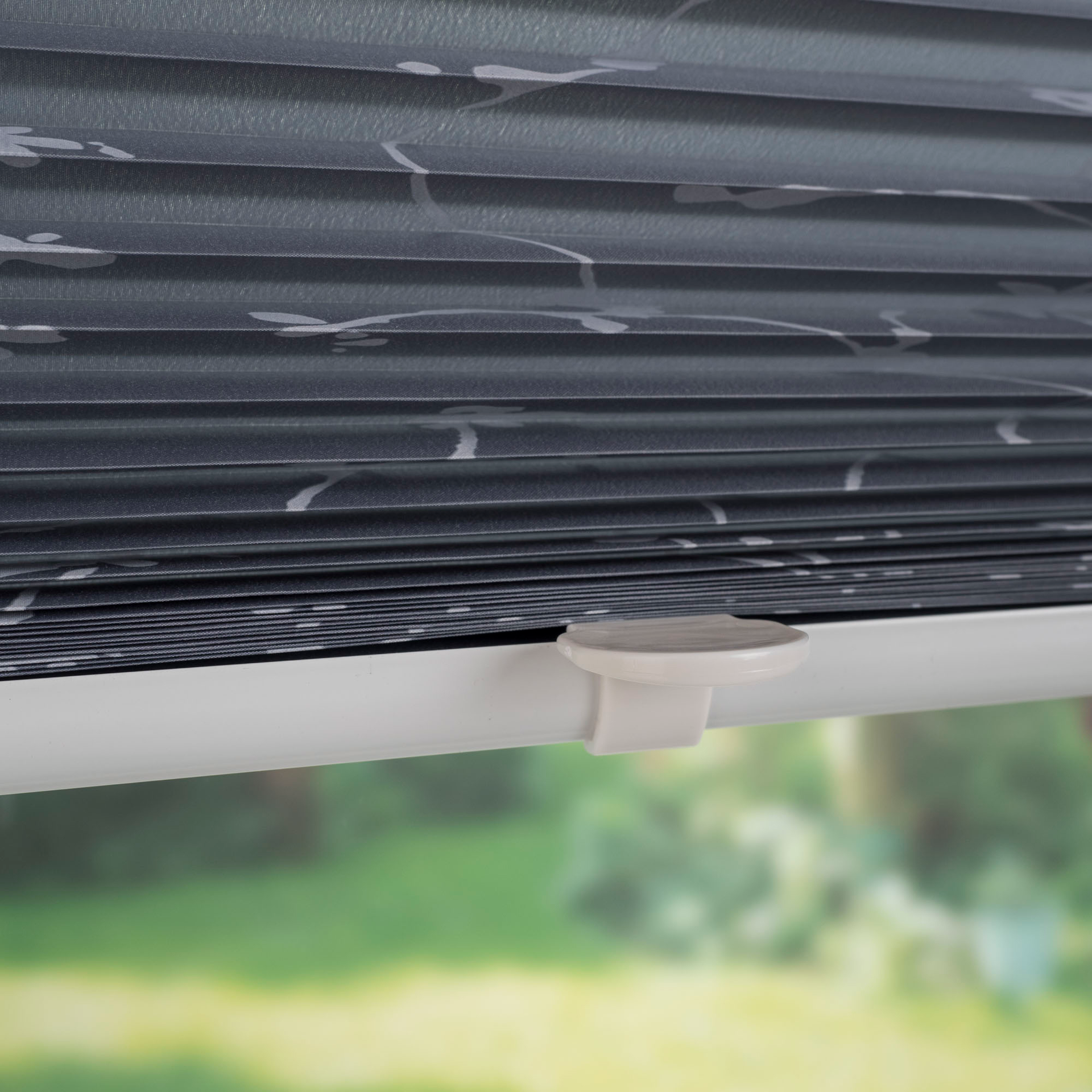 Liedeco Klemmfix-Plissee Freihängend 120x175 Cm Schwarz/weiß – Lichtdurchlässig, Blickdicht, Einfach Montiert