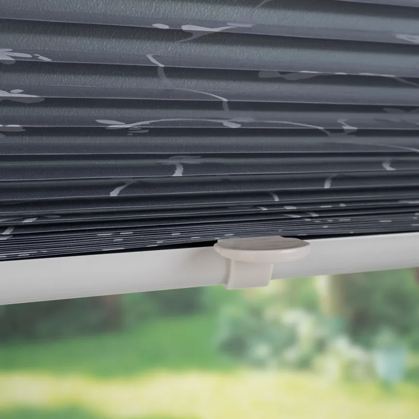 Klemmfix Plissee Ranke grau detail