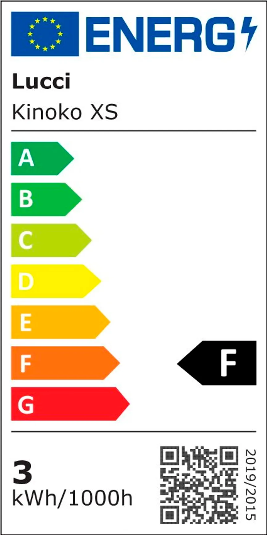 Akku-Tischleuchte "KINOKO XS" energielabel