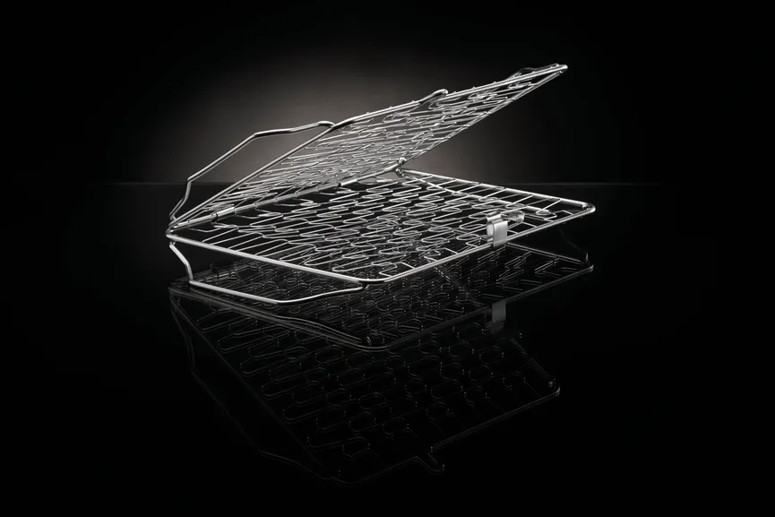 Edelstahl Fisch und Gemüsekorb detail