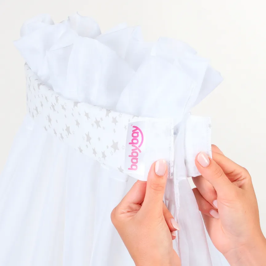 Himmel weiß Sterne perlgrau detail