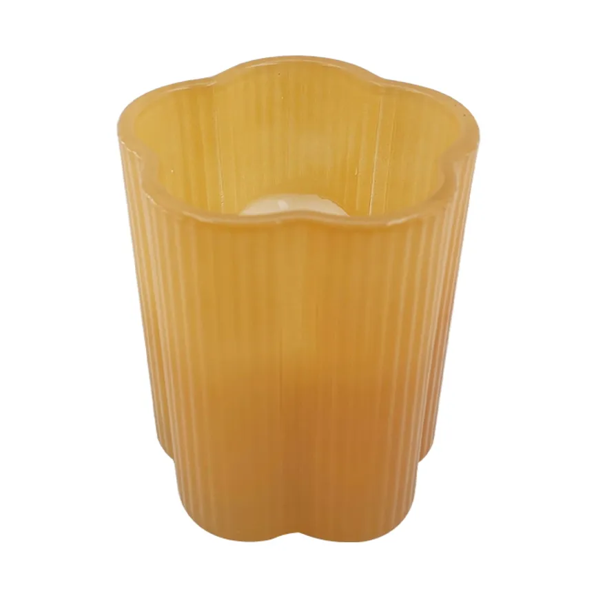Kerze "Bloomy" M orange hauptaufnahme