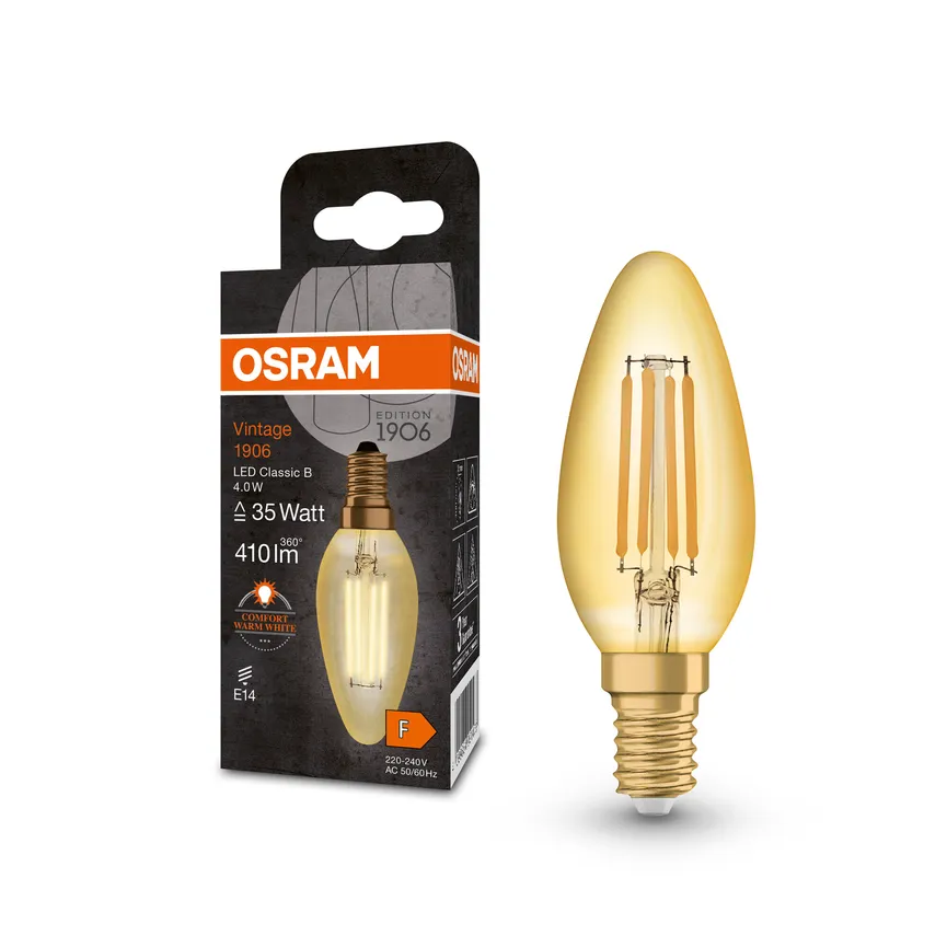 E14/4 Watt Kerze Gold hauptaufnahme
