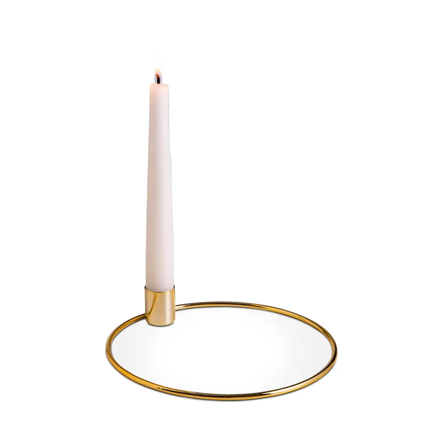Kerzenhalter "Ring" gold detail