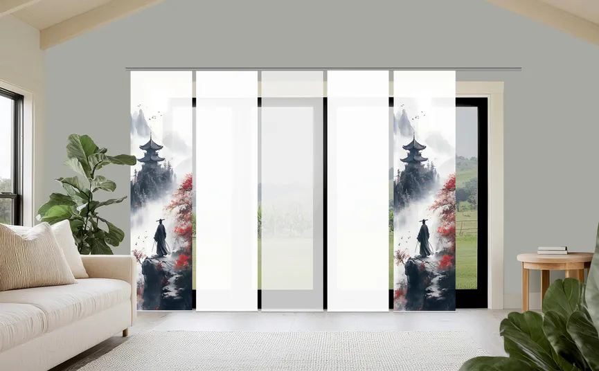 Schiebevorhang Sakura 5erSet milieu