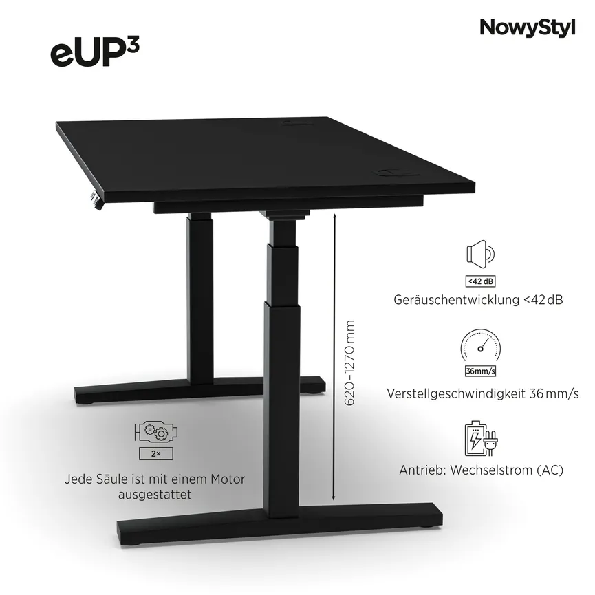 Schreibtisch schwarz detail