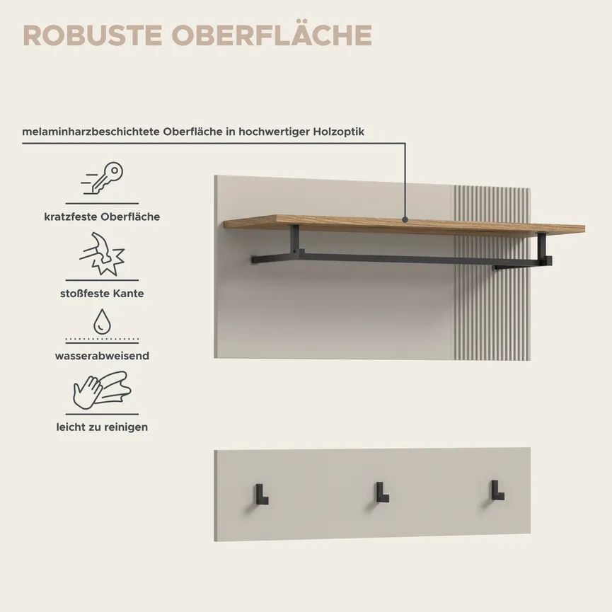Garderobenpaneel detail