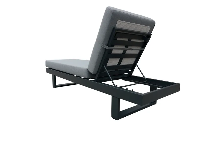 Sofaliege Anthrazit Aluminium detail