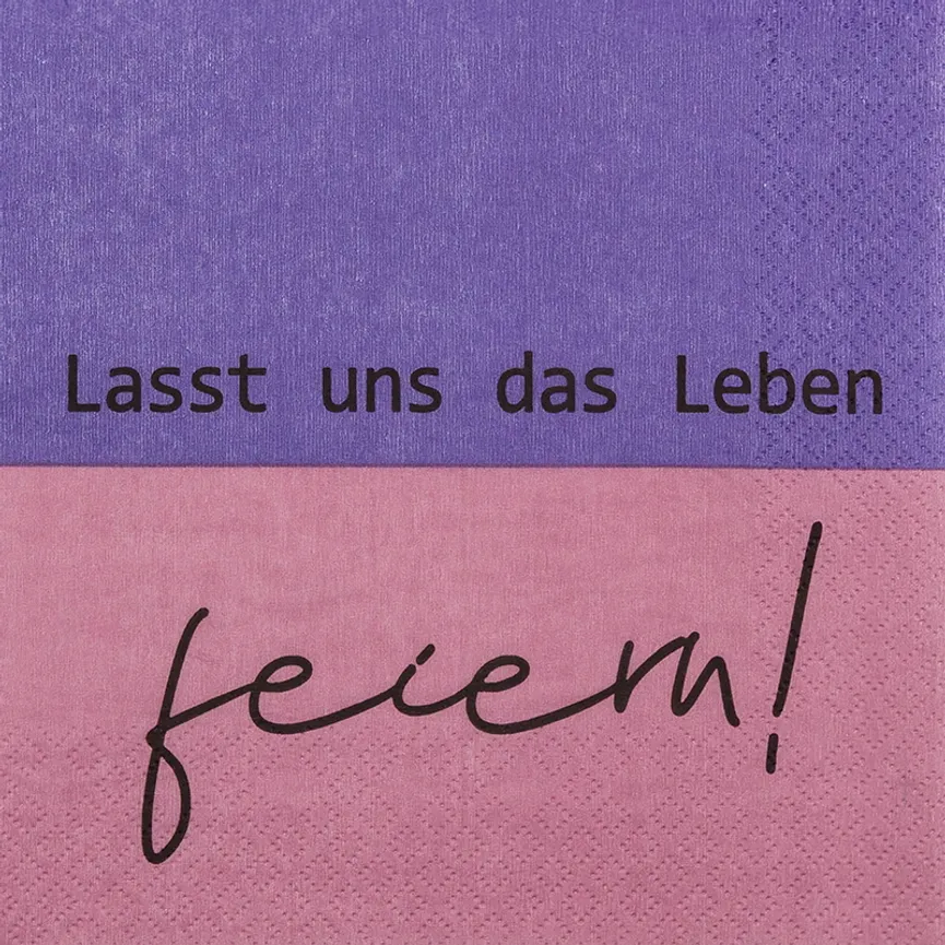 Serviette "Leben feiern" hauptaufnahme
