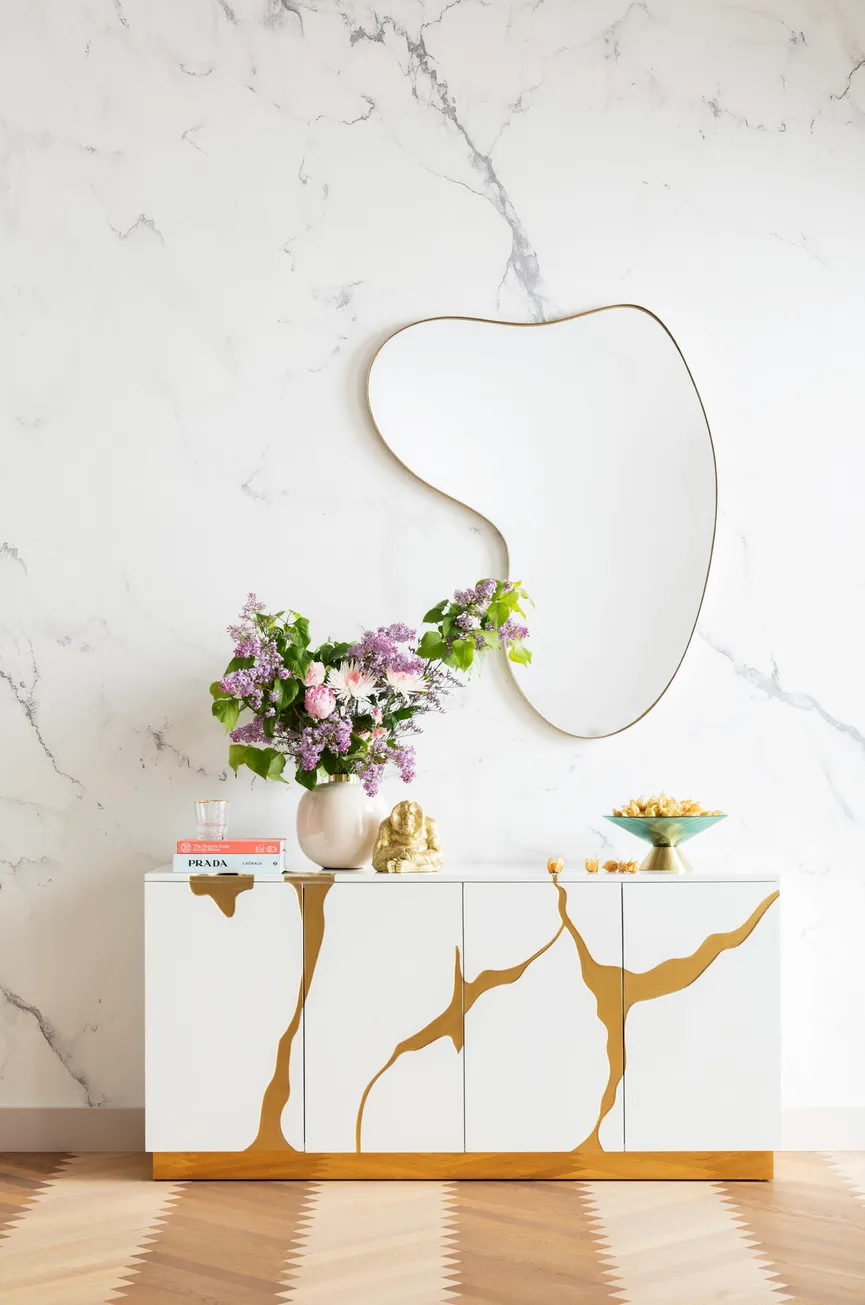 Wandspiegel "Shape Brass" milieu