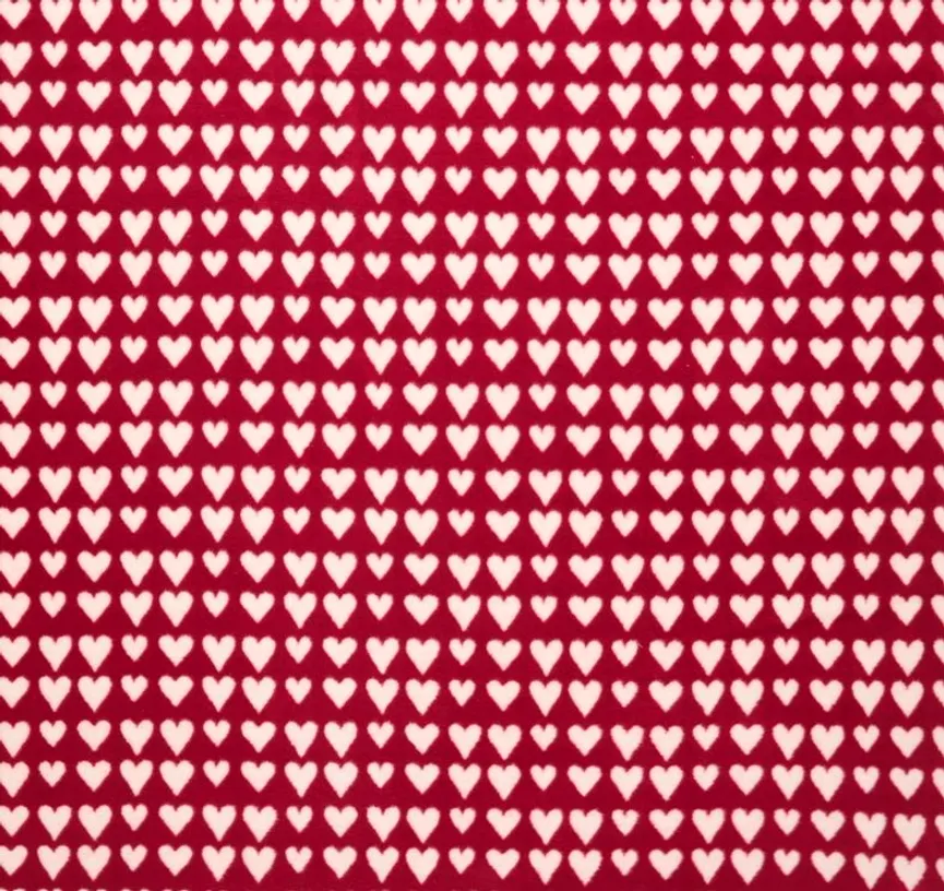 Decke HERZERL ÜBERALL bordeaux material_farbe