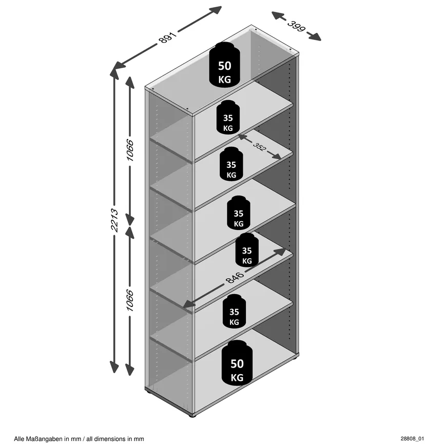 Regal breit hoch detail